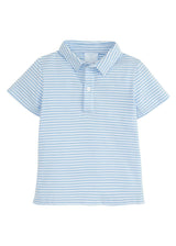 Short Sleeve Polo - Light Blue Stripe