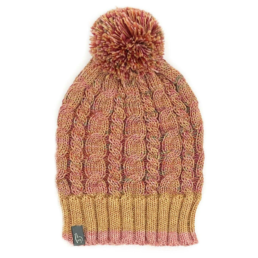 Kids Braided Pom Pom Beanie