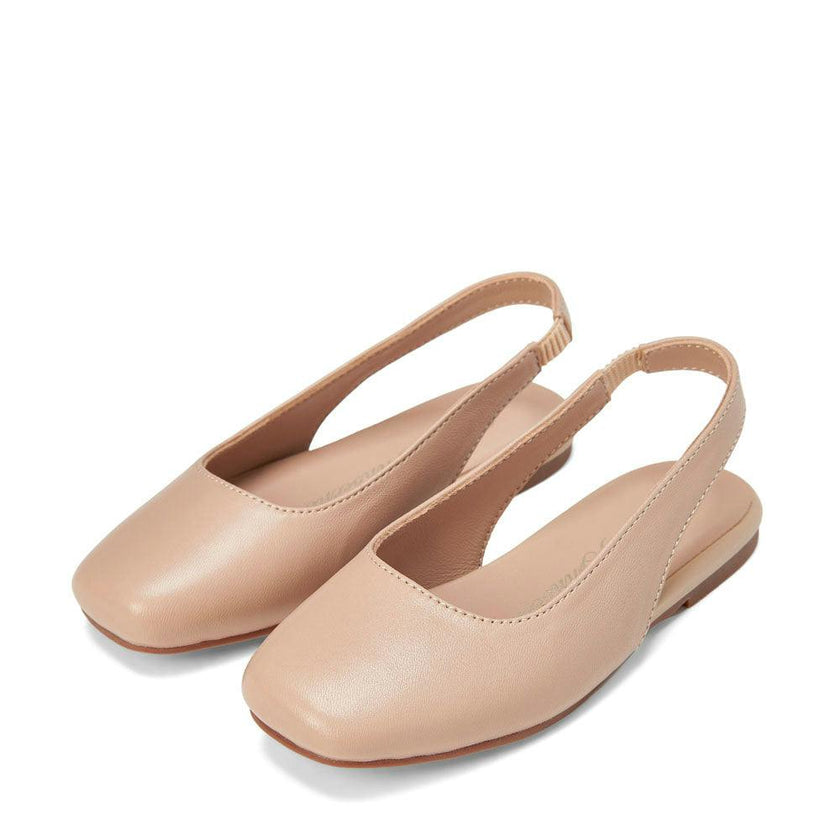 Ester Square Cap Toes Sling Back Sandals