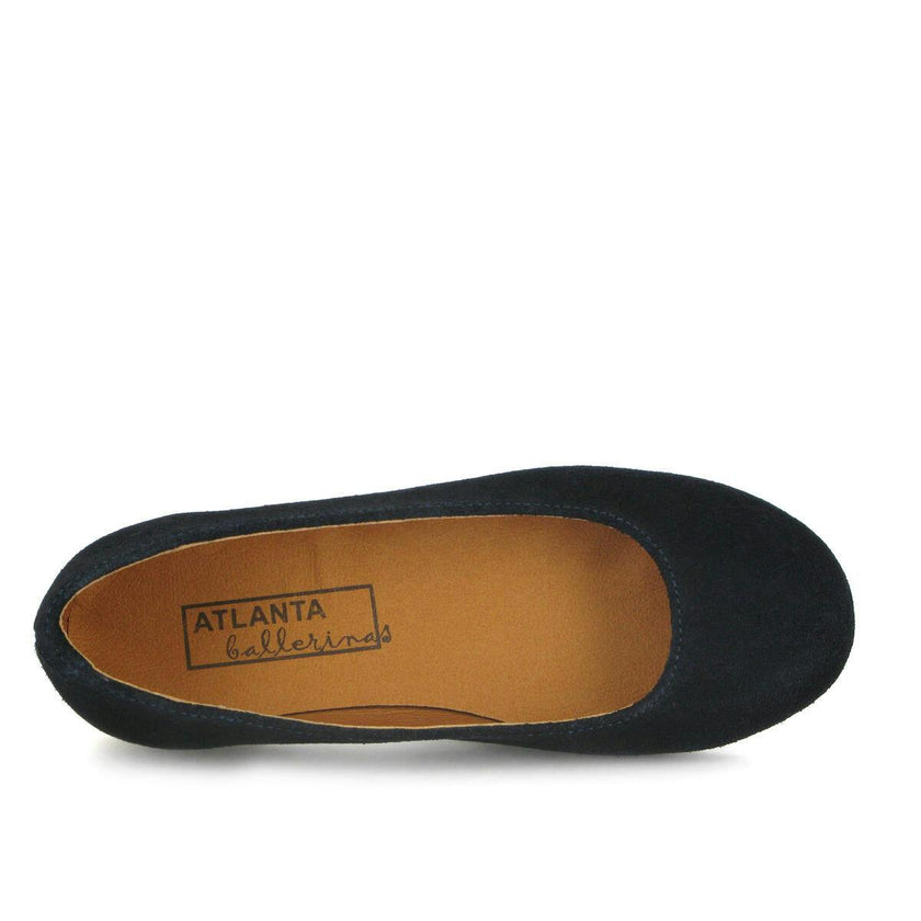 Suede Ballerinas, Dark Blue