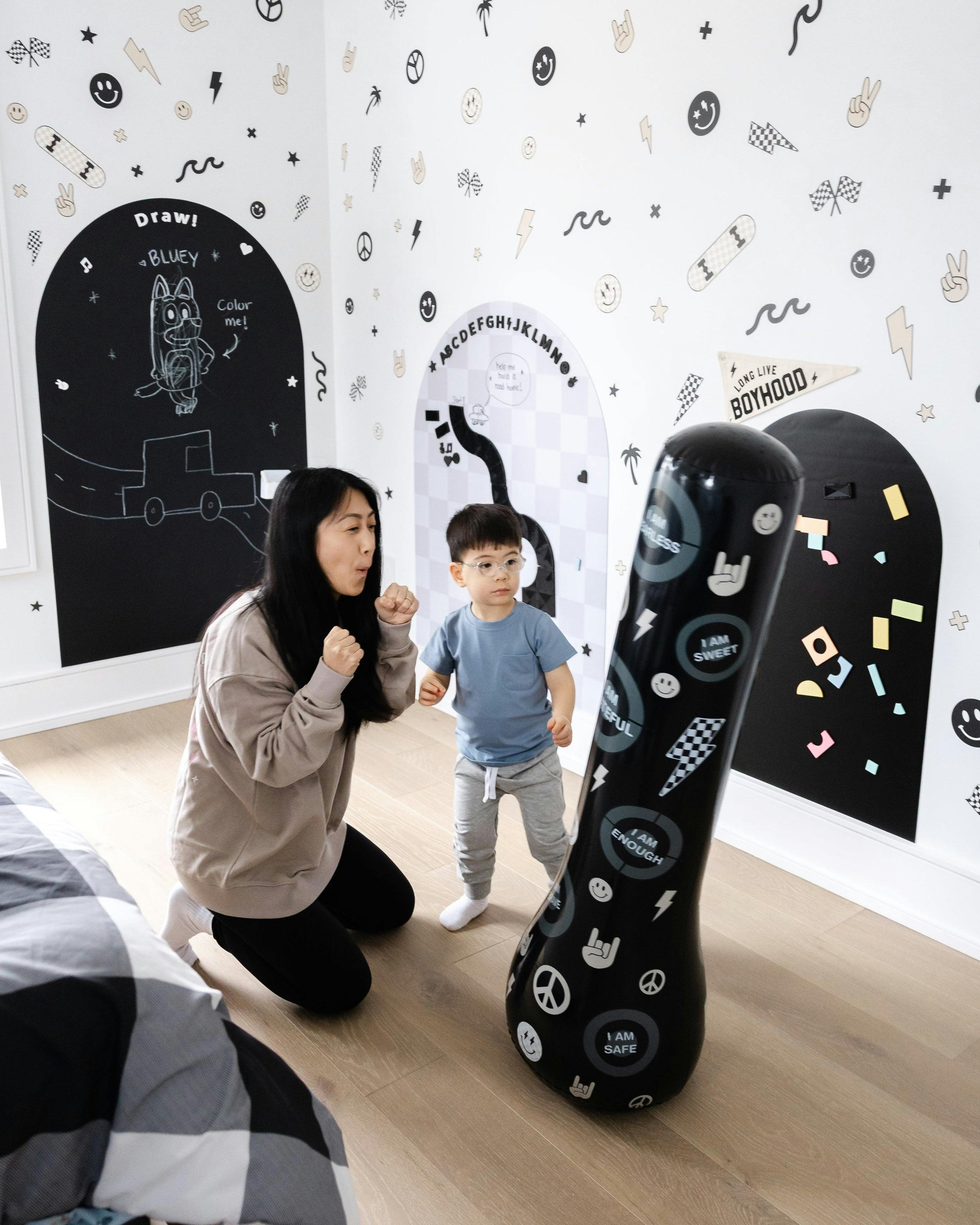 Magic Puncher - Inflatable Punching Bag for Kids with Positive Affirmations