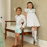 Eloise Dress in Smocked Sailboats