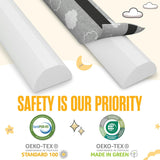 Sleepah Bed Rail for Toddlers Memory Foam Bed Bumper Guard w Dual Non-Slip Pads (Top & Bottom) Bed Rail is Waterproof Washable Soft Removable Cover (1 Pack)