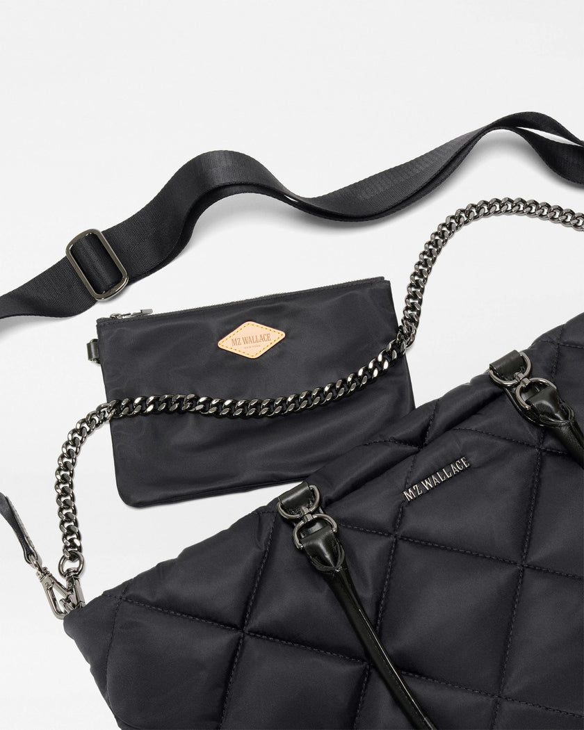 Black Medium Madison E/W Tote