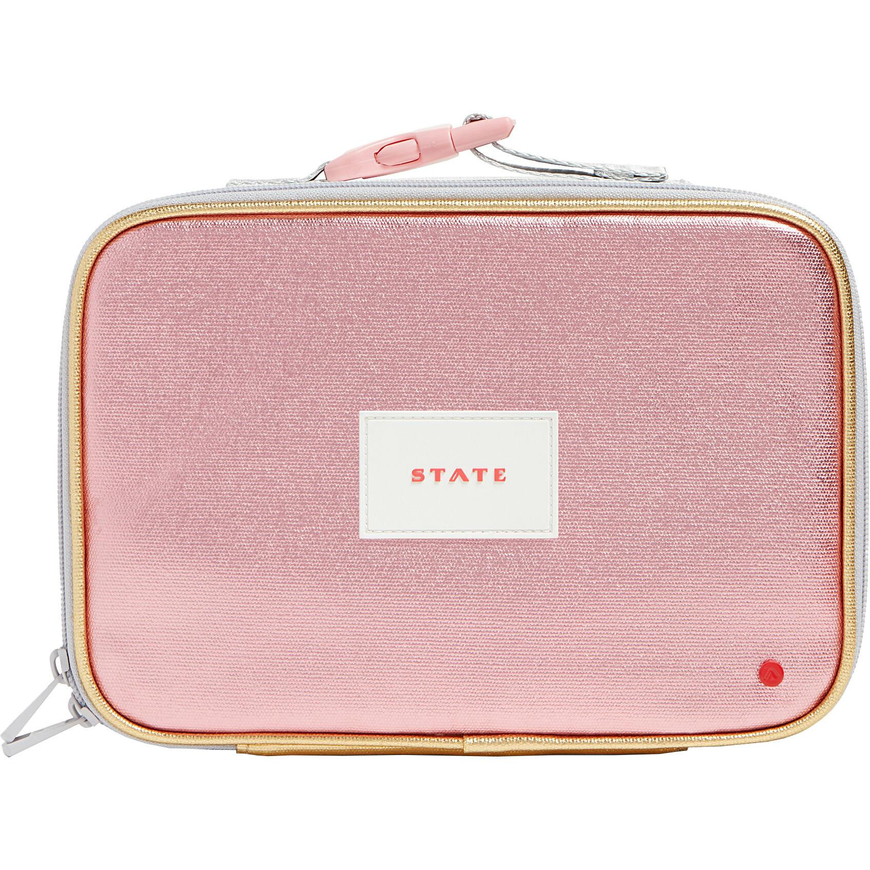 Rodgers Lunch Box, Metallic Pink/Silver