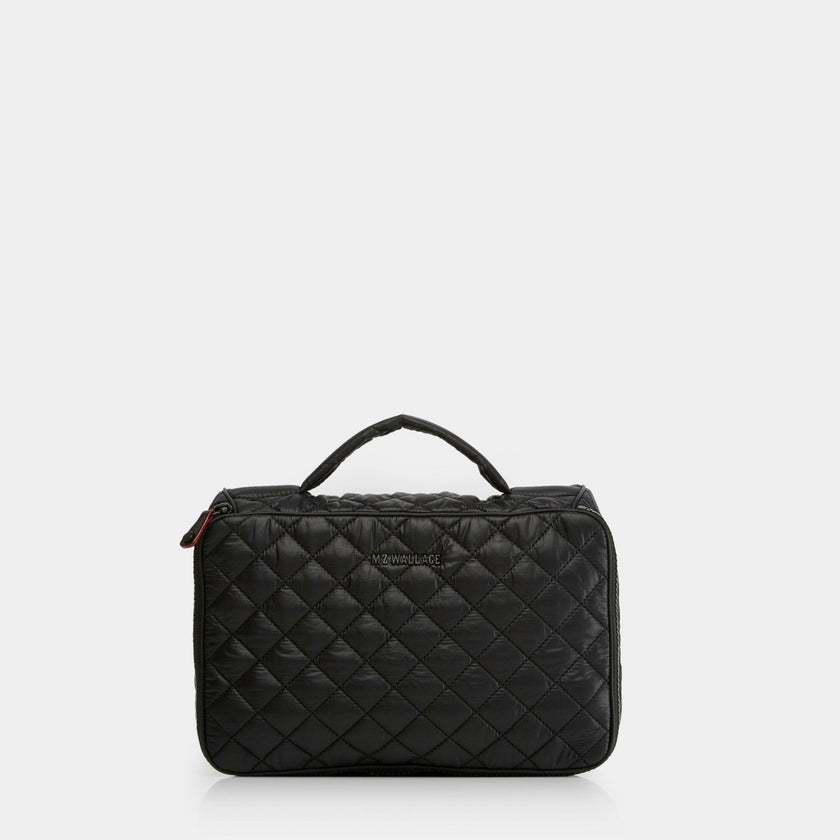 Black Zip Round Cosmetic
