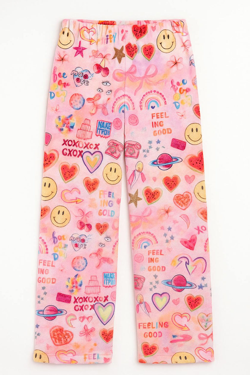 Plush Happy Collage Pant