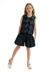 Black Hearts Sleeveless Shorts Set