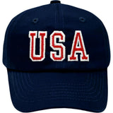 Adult USA Bow Baseball Hat, Navy