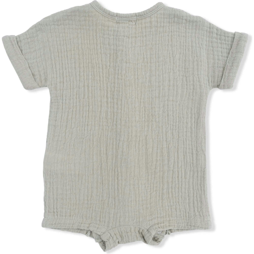 Solid Muslin Desert Green - Dolman Henley Shortall