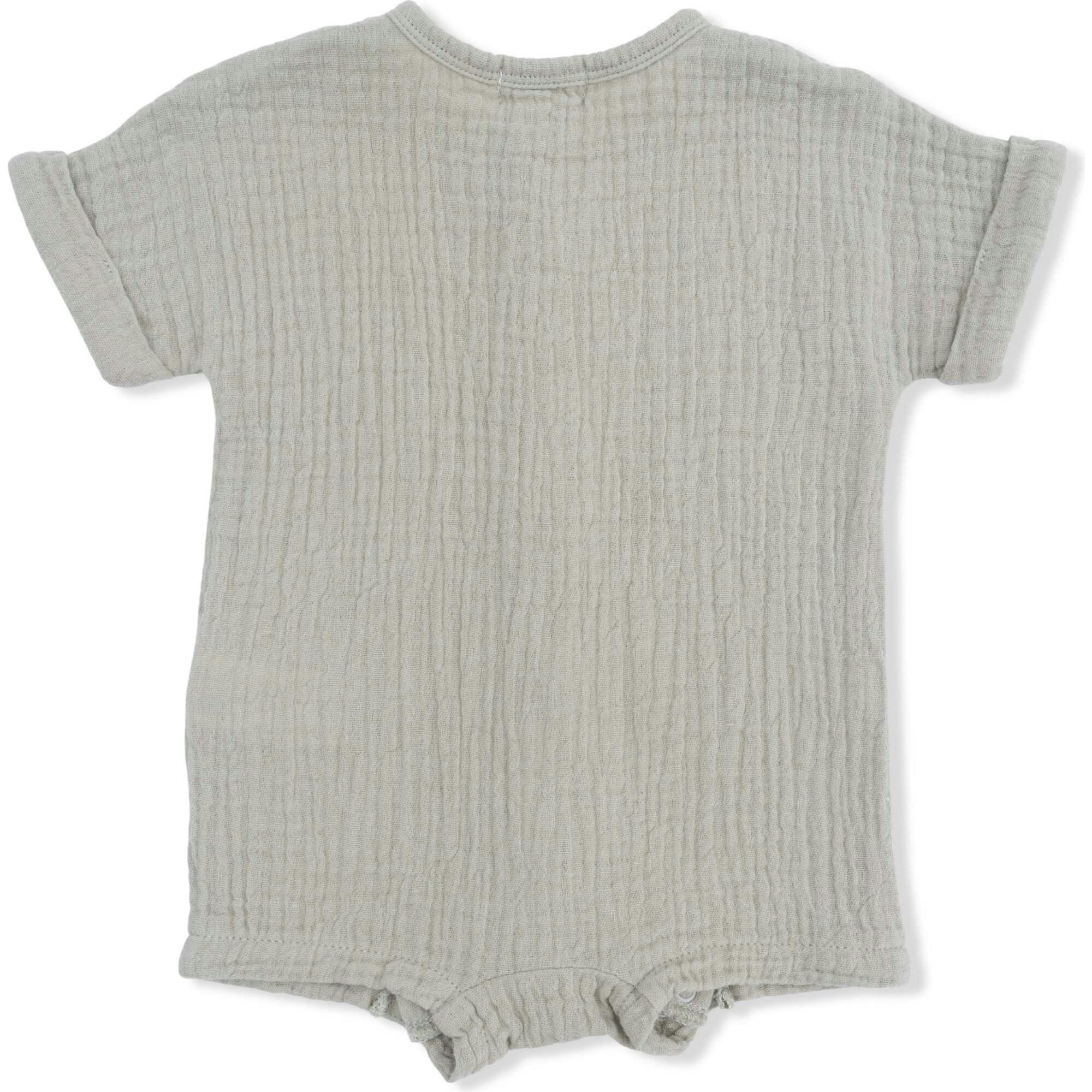 Solid Muslin Desert Green - Dolman Henley Shortall