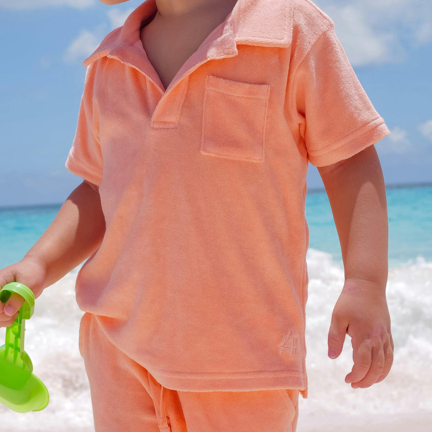 The Tropicana - Boys Coral Terry Shorts