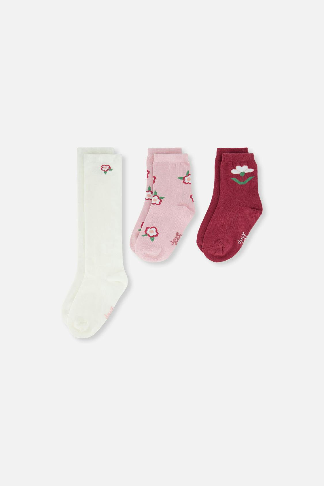 Socks Off-White And Pink