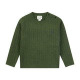 CLASSY green cable sweater
