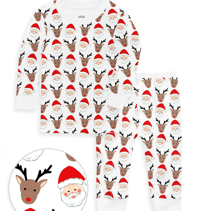 The Organic Long Sleeve Pajama Set [Santas Squad]
