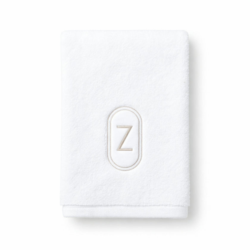 DH Oval Monogram Embroidered Fingertip Towel