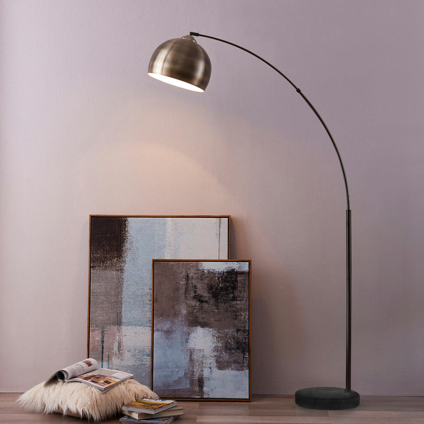 Arquer Arc 68.1" Metal Floor Lamp with Bell Shade