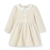 The Metallic Jacquard Dress, ivory