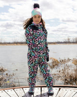 Kids Mid-Season One-Piece Outerwear Black Animal Print
