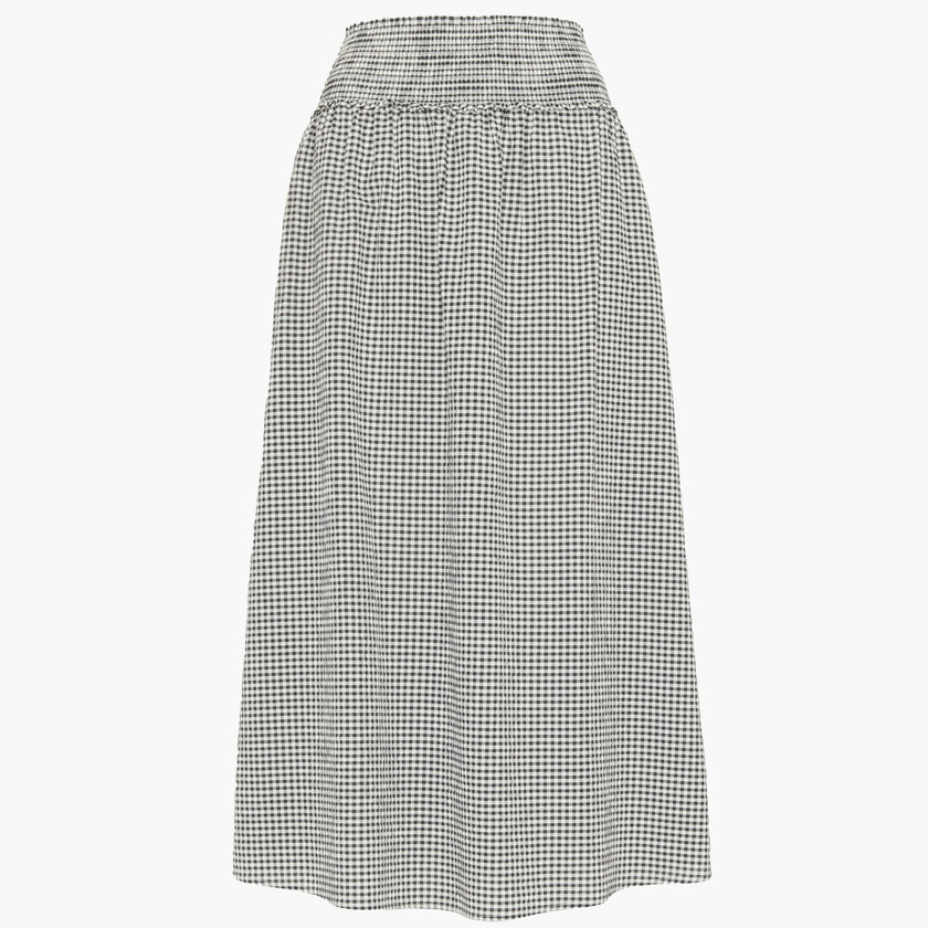 The Delphine Nap Skirt - Black/Sand Gingham