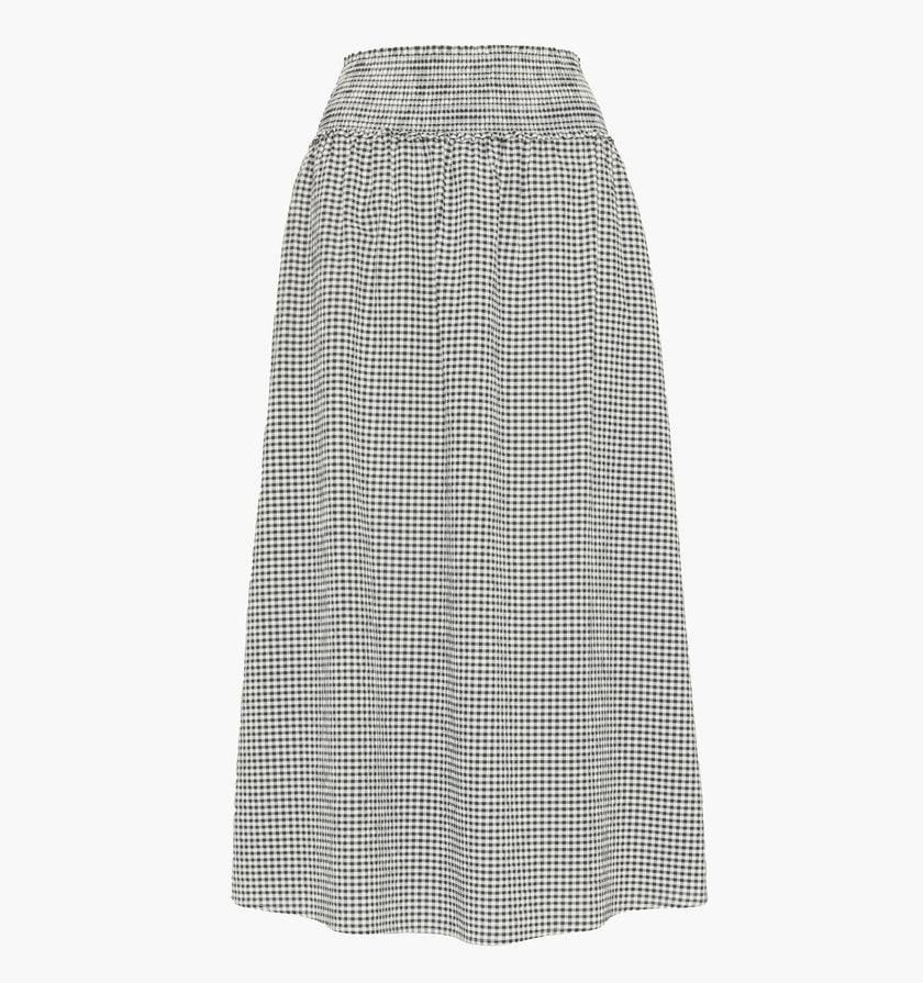 The Delphine Nap Skirt - Black/Sand Gingham