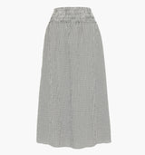 The Delphine Nap Skirt - Black/Sand Gingham