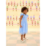 Mini Hattie Dress in Cornflower Blue Lace