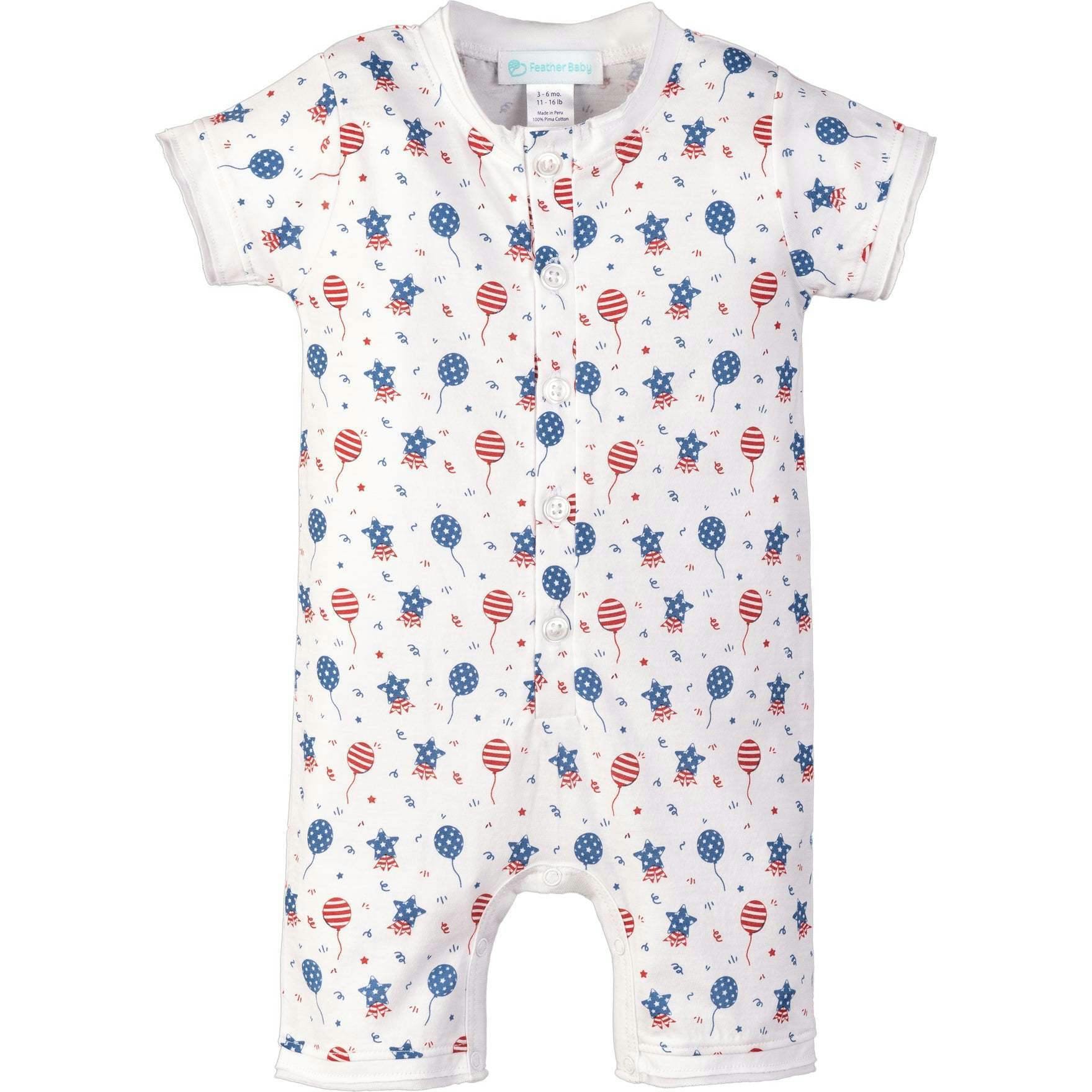 Henley-Style Relaxed Fit Romper