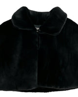 Black Faux Fur Cape