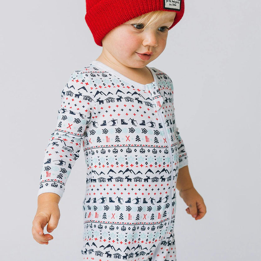 The Organic Zipper Footie [Ski Club]