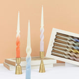 Rainbow Twisted Table Candles