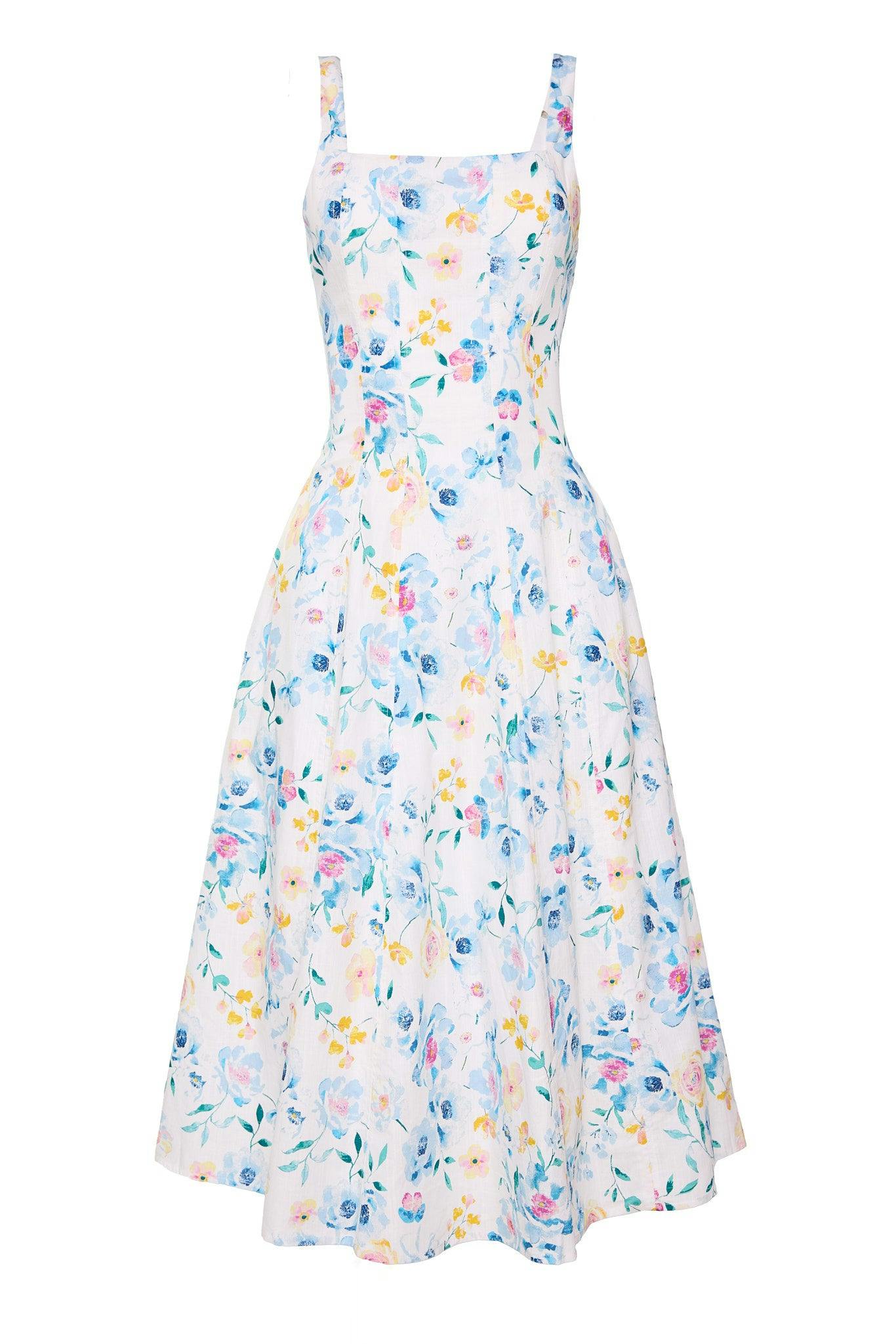 Petal Dress in Blue Bouquet