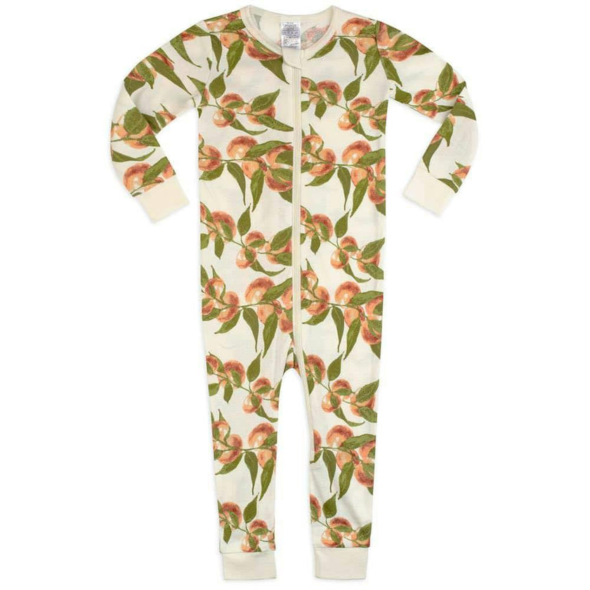 Peaches Organic Cotton Zipper Pajama