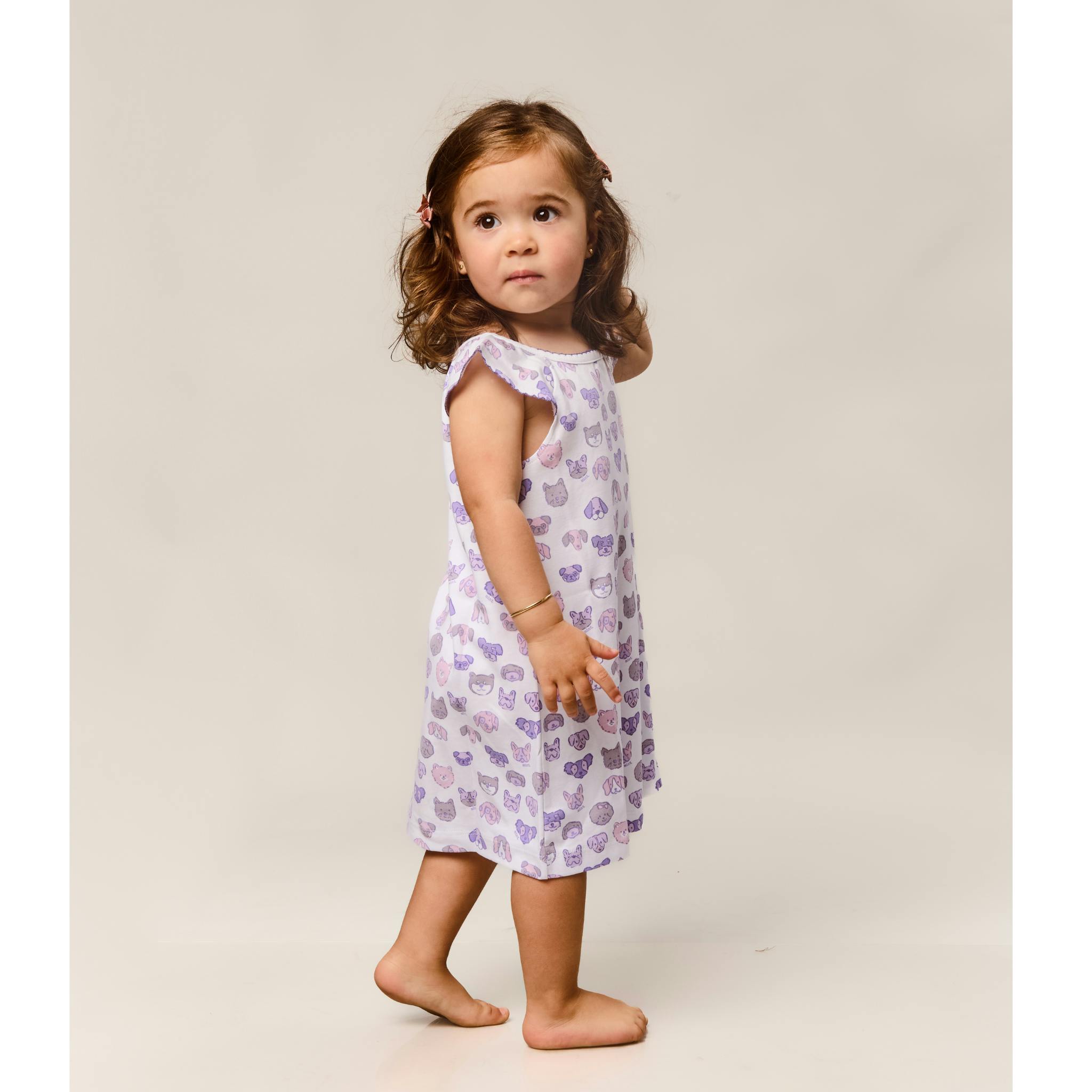 Mini Woof Squad Lilac Lounge Dress