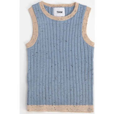 Ribbed Knit Retro Tank Top