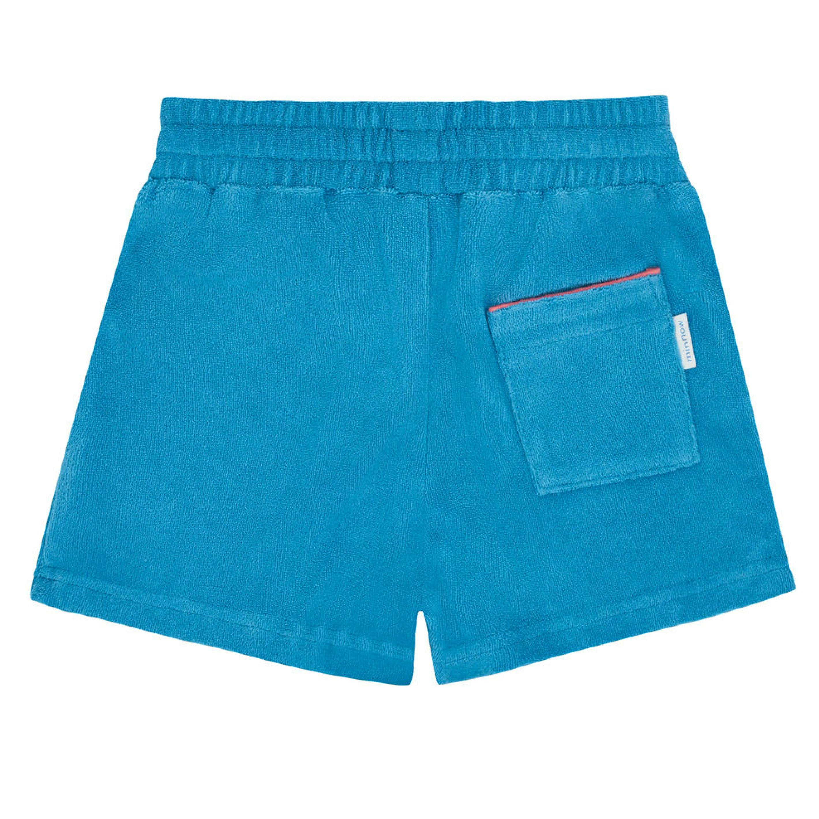boys cerulean blue french terry short