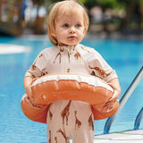 Goose Zipper Shortall Swimsuit