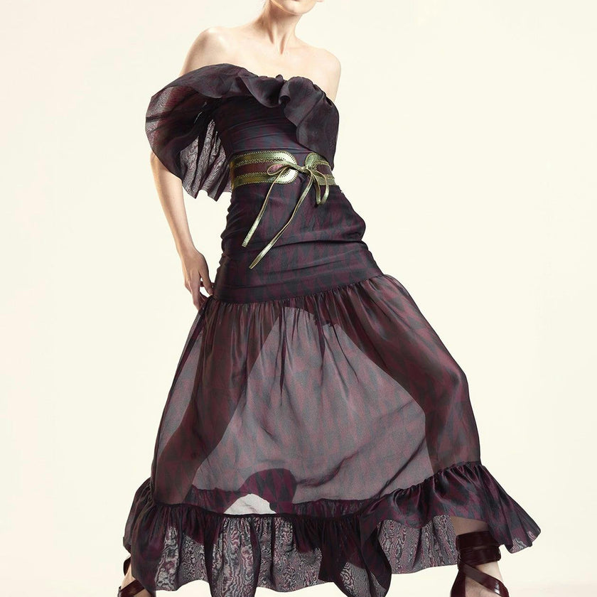 Eugenia Organza Flounce Top