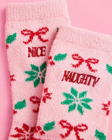 Naughty & Nice Cloud Socks - cozy holiday socks