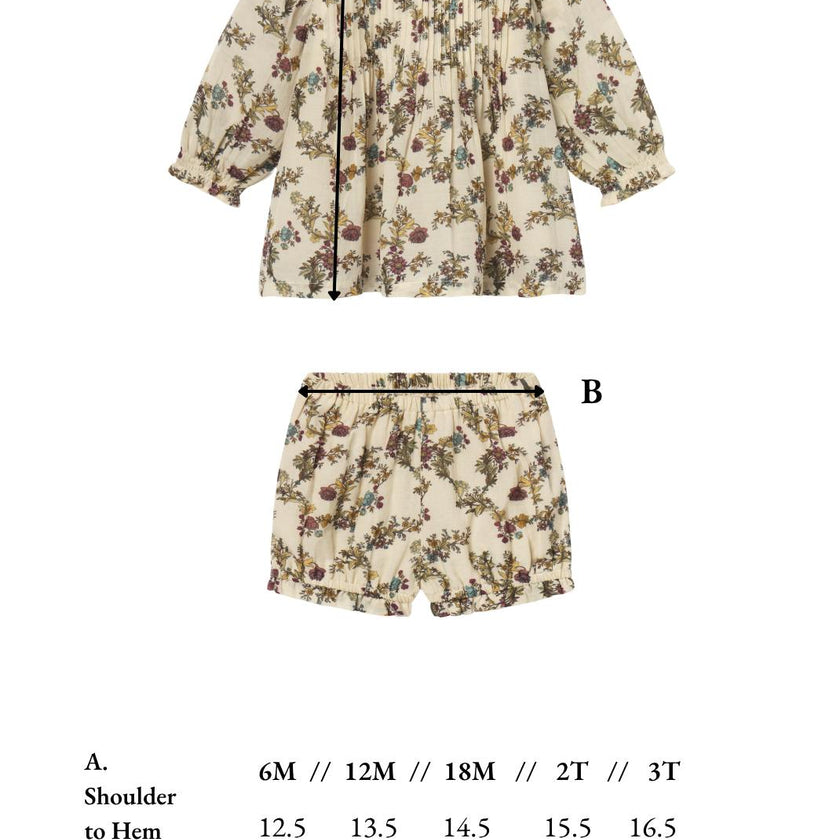 Charlotte Baby Set in Harvest Toile