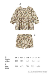 Charlotte Baby Set in Harvest Toile