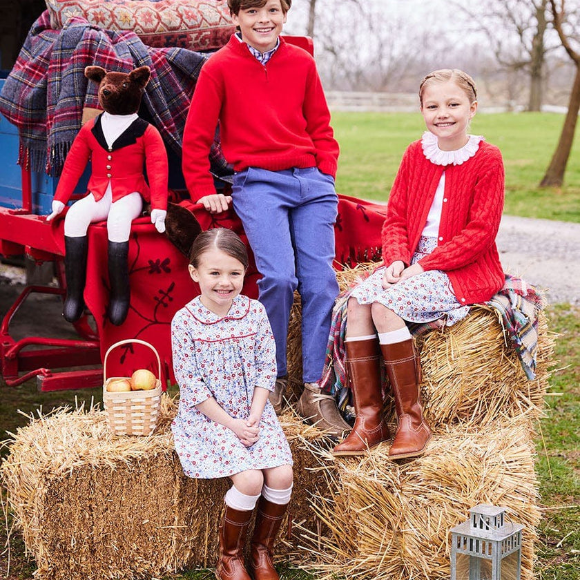 Classic Cashmere Blend Cardigan - Red