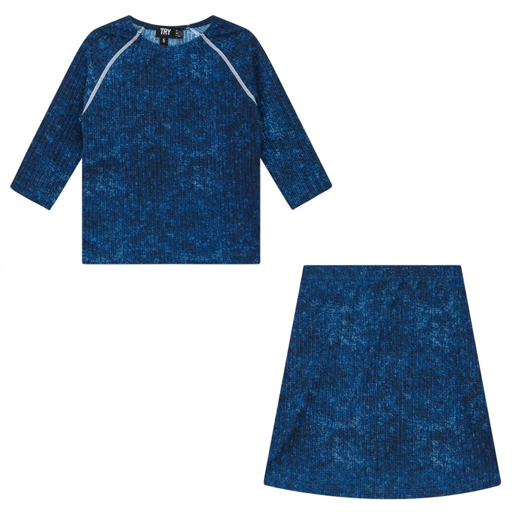 Distressed Rib 2Pc Swim Set
