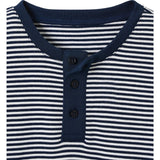 Kid's Pima Snug Fit Pajama Short Set in Blue Stripes