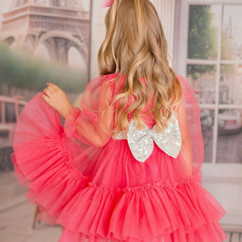 Parisian Rosé Tulle Party Dress