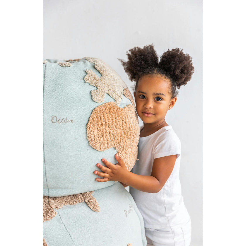 World Map Pouffe