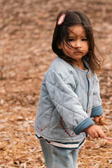 Quilted Jacket in Denim Darling