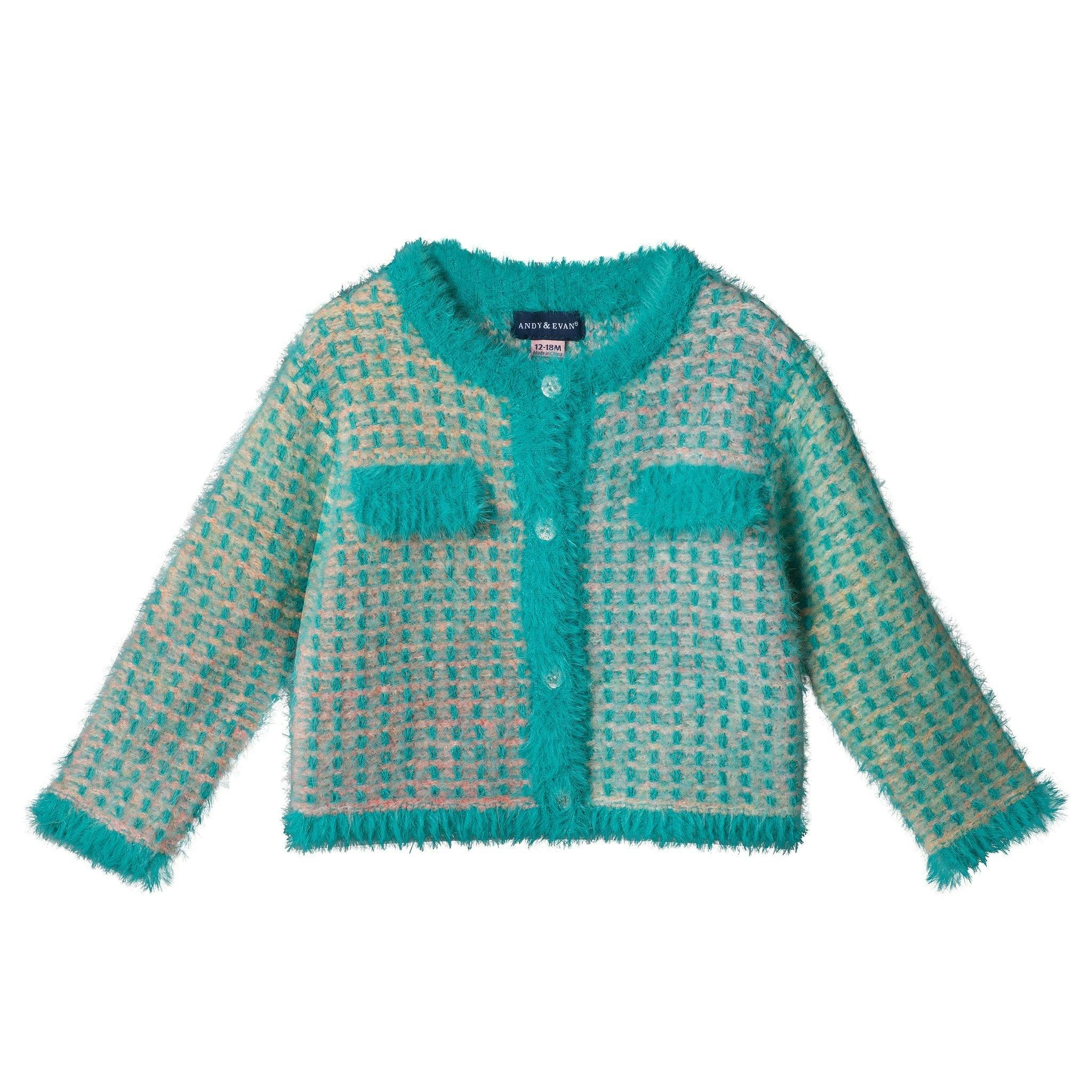 Infant (9-24M) Stripe Cardigan & Pant Set | Tweed Cutie