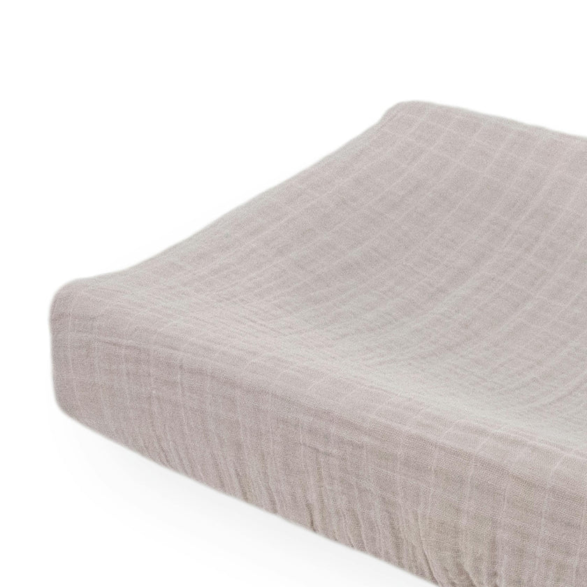 Cotton Muslin Changing Pad Cover - Porpoise