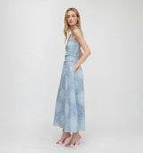 The Azalea Maxi Nap Dress - Dusty Blue Paisley Scarf
